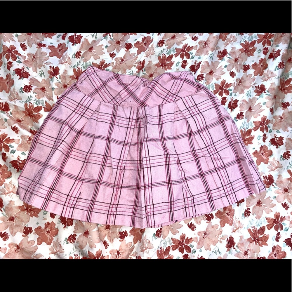 Plaid girls skort